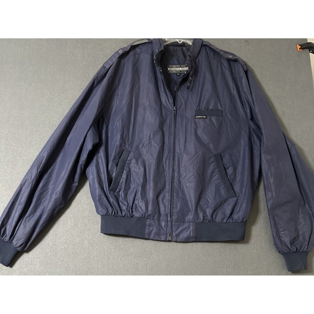 Vintage 1980’s Members Only Blue Racer Jacket Mens Full Zip Sz 46 L